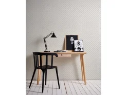 PROFHOME 528117-GU Grafik Tapete Rauten Muster Matt Weiß 0,53 m x 10,05 m 5,33 m2 Weiß