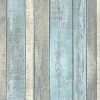 Outlet PROFHOME 319932-GU Holz Tapete Holzoptik Matt Blau Grau Creme 0,53 m x 10,05 m 5,33 m2 Blau
