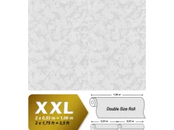 PROFHOME 522016-GU Spachtel Putz Tapete Struktur Matt Weiß 1,06 m x 25,00 m 26,50 m2 Weiß