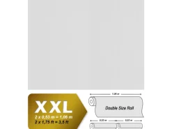 PROFHOME 586315-GU Streifen Tapete Struktur Matt Weiß 1,06 m x 25,00 m 26,50 m2 Weiß