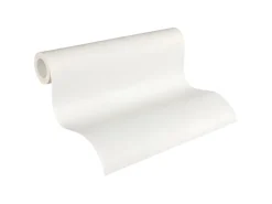 PROFHOME 950918-GU Struktur Tapete Gestreiftes Muster Matt Weiß 0,53 m x 10,05 m 5,33 m2 Weiß