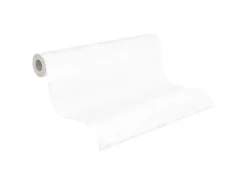 PROFHOME 307271-GU Struktur Tapete Uni Matt Weiß 0,53 m x 10,05 m 5,33 m2 Weiß