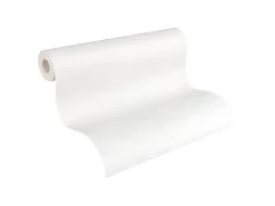 PROFHOME 574619-GU Textiloptik Tapete Struktur Matt Weiß 0,53 m x 10,05 m 5,33 m2 Weiß