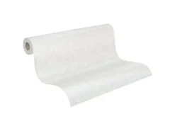 PROFHOME 145116-GU Textiloptik Tapete Struktur Matt Weiß 1,06 m x 25,00 m 26,50 m2 Weiß