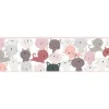 PROFHOME 403741-GU Tiermotiv Tapete Kindertapete Matt Rosa Grau Weiß 0,75 m2 0,15 m x 5,00 m 0,75 m2 Rosa