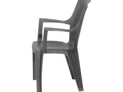 Clearance Progarden Stapelsessel Eden Anthrazit ca. 46 cm x 55 cm x 91 cm