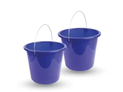 ProHome Eimer Inkl. Metallbügel Dunkelblau 5 Liter 2er Pack