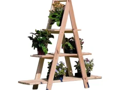 Promadino Dekoleiter groß Natur Kiefernholz unbehandelt (LxBxH) 101x31x112 cm