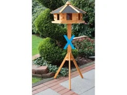 Promadino Vogelhaus Fehmarn aus Kiefernholz Ø 59 cm Höhe 38 cm ohne Fuß