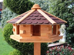 New Promadino Vogelhaus Knusperhäuschen imprägniertes Kiefernholz Ø 59 cm Höhe 38 cm