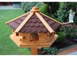 New Promadino Vogelhaus Knusperhäuschen imprägniertes Kiefernholz Ø 59 cm Höhe 38 cm