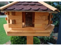 New Promadino Vogelhaus Knusperhäuschen imprägniertes Kiefernholz Ø 59 cm Höhe 38 cm