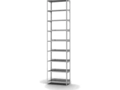 Best PROREGAL Aktenregal Schraubsystem Grundregal HxBxT 290 x 75 x 30 cm 9 Ebenen Fachlast 60 kg Mit Deckboden Einseitig Nutzbar Verzinkt