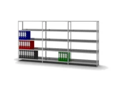 Clearance PROREGAL Aktenregal Schraubsystem Grundregal HxBxT 150 x 100 x 30 cm 5 Ebenen Fachlast 60 kg Mit Deckboden Einseitig Nutzbar Verzinkt