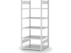 New PROREGAL Aktenregal Stecksystem T-Profil Grundregal HxBxT 175 x 75 x 60 cm 5 Ebenen Fachlast 90 kg Beidseitig Nutzbar Lichtgrau