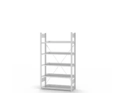 PROREGAL Aktenregal Stecksystem T-Profil Grundregal HxBxT 175 x 100 x 30 cm 5 Ebenen Fachlast 60 kg Einseitig Nutzbar