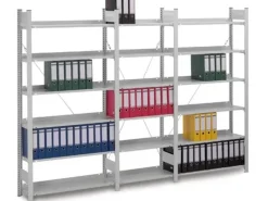 PROREGAL Aktenregal Stecksystem T-Profil Grundregal HxBxT 175 x 100 x 30 cm 5 Ebenen Fachlast 60 kg Einseitig Nutzbar