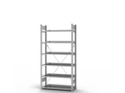 PROREGAL Aktenregal Stecksystem T-Profil Grundregal HxBxT 200 x 100 x 30 cm 6 Ebenen Fachlast 60 kg Einseitig Nutzbar