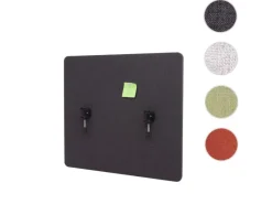 PROREGAL Akustik-Tischtrennwand HxBxT 60x65x2 cm Doppelwandig Stoff Büro-Sichtschutz Schreibtisch Pinnwand
