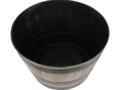 PROREGAL Blumentopf 52x30cm Holz-effekt, Fass