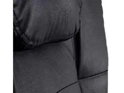 New PROREGAL Bürostuhl HxBxT 110x63x103 cm Sitzhöhe 48cm Ausziehbare Fußstütze Kunstleder Schwarz Schreibtischstuhl Drehstuhl Chefsessel