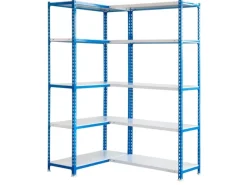 Sale PROREGAL Eckregal Metal Shark HxBxT 180 x 90 x 30 cm Fachlast 80 kg Blau