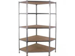 PROREGAL Eckregal Muli HxBxT 180 x 90 x 30 cm 5 Fachböden Fachlast 200 kg Verzinkt