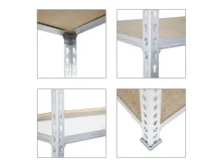 PROREGAL Eckregal Muli HxBxT 180 x 90 x 30 cm 5 Fachböden Fachlast 200 kg Verzinkt