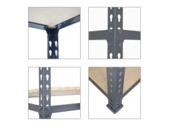 PROREGAL Eckregal Small Muli HxBxT 90 x 90 x 50 cm 3 Fachböden Fachlast 200 kg Anthrazit