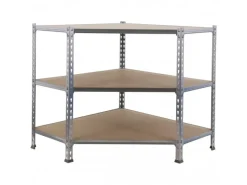 PROREGAL Eckregal Small Muli HxBxT 90 x 90 x 30 cm 3 Fachböden Fachlast 200 kg Verzinkt