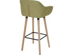 Outlet PROREGAL 2er-Set Barhocker Oslo Mit Lehne Sitzhöhe 79cm Textil Barstuhl Tresenhocker Hellgrün