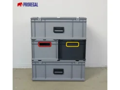 Online PROREGAL Eurobox Nextgen Color HxBxT 32x30x40cm 30 Liter Griffe Blau Offen Schwarz Eurobehälter Transportbox Transportbehälter Blau-Schwarz