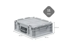 PROREGAL Eurobox Nextgen Portable HxBxT 135x 30 x 40 cm 11 Liter Eurobehälter Transportbox Transportbehälter Stapelbehälter