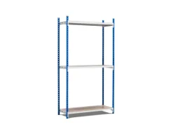 Clearance PROREGAL Fachbodenregal Maximus Pro HxBxT 240 x 125 x 80 cm 3 Ebenen Spanplatten-Fachboden Fachlast 278 kg Lichtblau-Lichtgrau