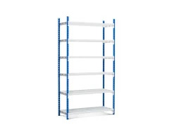 Sale PROREGAL Fachbodenregal Maximus HxBxT 200 x 125 x 30 cm 7 Ebenen Offener Fachboden Fachlast 114 kg Lichtblau-Lichtgrau