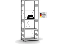 Discount PROREGAL Fachbodenregal Stecksystem T-Profil Heavy-Duty Grundregal HxBxT 200 x 75 x 40 cm 5 Ebenen Fachlast 300 kg Einseitig Nutzbar Verzinkt