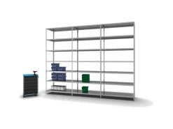 New PROREGAL Fachbodenregal Schraubsystem Light-Duty Grundregal HxBxT 300 x 130 x 60 cm 7 Ebenen Fachlast 125 kg Beidseitig Nutzbar Verzinkt