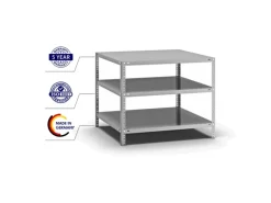 New PROREGAL Fachbodenregal Schraubsystem Heavy-Duty Grundregal HxBxT 80 x 100 x 80 cm 3 Ebenen Fachlast 350 kg Beidseitig Nutzbar Verzinkt