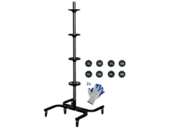 Hot PROREGAL Fahrbarer Felgenbaum CARRERO XL Für 4 Autoreifen Bis 295 mm HxBxT 118 x 85 x 58 cm Schwarz Reifenständer