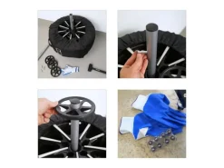 Hot PROREGAL Fahrbarer Felgenbaum CARRERO XL Für 4 Autoreifen Bis 295 mm HxBxT 118 x 85 x 58 cm Schwarz Reifenständer