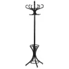 Discount PROREGAL Freistehender Garderobenständer & Regenschirmständer Aus Holz Höhe 185 cm Drehbare Krone & 12 Haken Schwarz