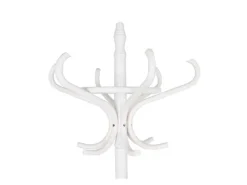 PROREGAL Freistehender Garderobenständer & Regenschirmständer Aus Holz Höhe 185 cm Drehbare Krone & 12 Haken Weiß