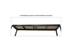 Outlet PROREGAL Garagenregal HERCULES Platzsparend Unterfahrbar HxBxT 180x240x50cm 2 Lagerebenen Fachlast 300kg Schwarz Lagerregal Schwerlastregal