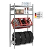 Hot PROREGAL Getränkekisten- & Reifenregal Chiemsee Tire Made in Germany HxBxT 200 x 106 x 43,5 cm 3 Kisten auf 1 Ebene & 4 Reifen & 2 Boards Verzinkt