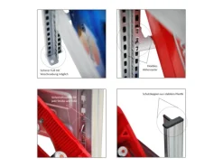 PROREGAL Getränkekisten- & Reifenregal Chiemsee Tire Made in Germany HxBxT 200 x 136 x 43,5 cm 6 Kisten auf 2 Ebenen & 4 Reifen Verzinkt