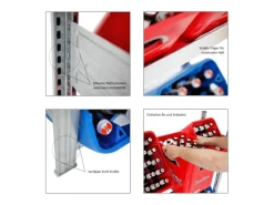 New PROREGAL Getränkekisten- & Weinregal Chiemsee Vino HxBxT 175 x 106 x 33,5 cm 6 Kisten auf 2 Ebenen & 38 Flaschen auf 2 Ebenen Lichtgrau