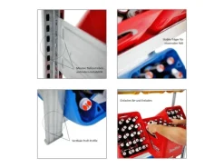 Best PROREGAL Getränkekistenregal Getränkeregal Chiemsee Made in Germany HxBxT 185 x 106 x 34 cm 9 Kisten auf 3 Ebenen Verzinkt