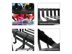 PROREGAL Getränkekistenregal KÖNIGSSEE PLUS inkl. 2 Haken & 6 Auflageträger HxBxT 84 x 104 x 33 cm Für 6 Kisten