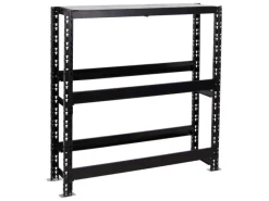 Sale PROREGAL Getränkekistenregal Getränkeregal Tegernsee XL HxBxT 110 x 110 x 30 cm 6 Kästen + Board Schwarz