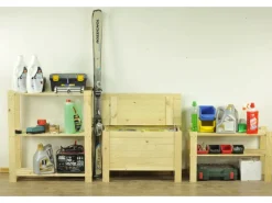 Outlet PROREGAL Holzregal Pinepeak HxBxT 50 x 80 x 28 cm 2 Fachboden 1,2 cm Dickes Kiefernholz Natur Kiefer Natur